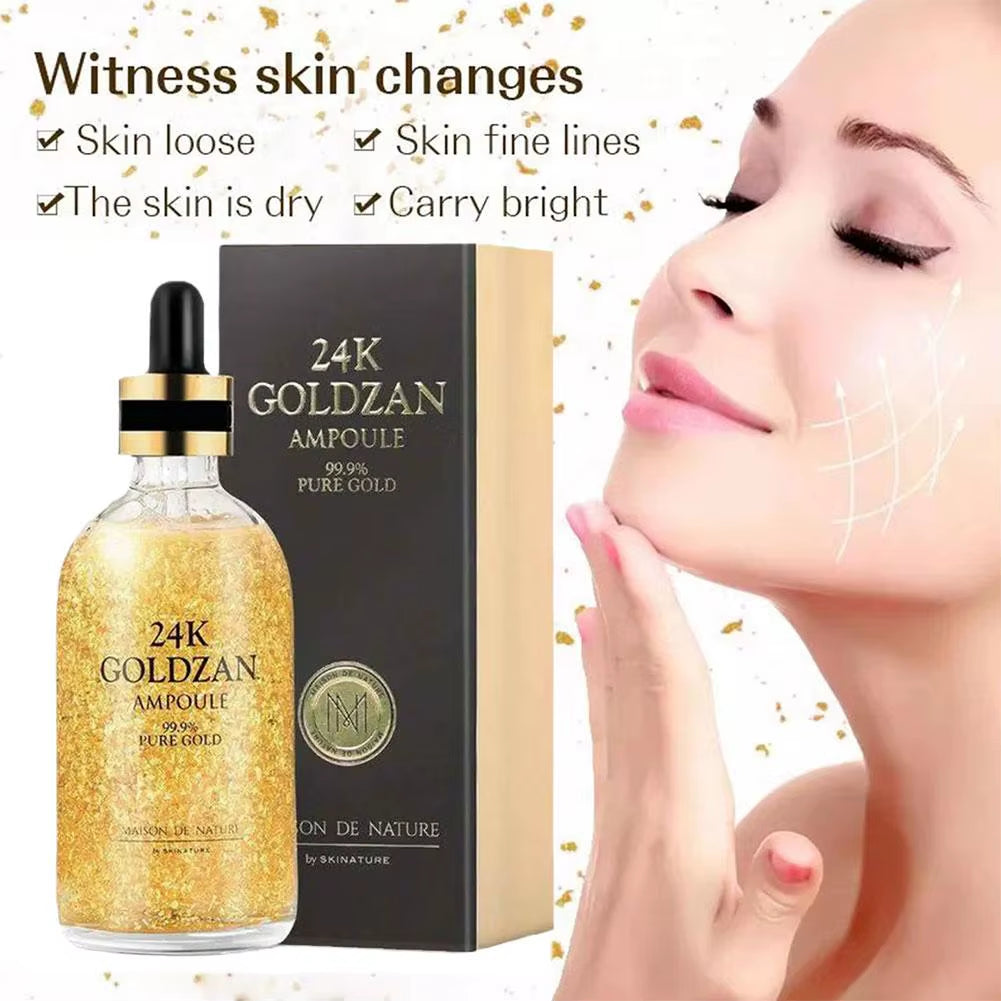 24K Gold Niacinamide Face Serum anti Aging Hyaluronic Acid for Face Shrinks Pores Korean Skin Care Products Korean Cosmetic M1P2