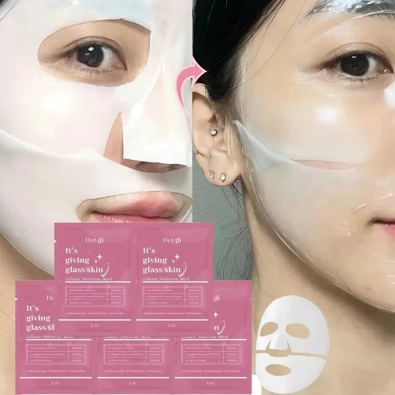 Bio-Collagen Face Mask Collagen Protein Hydrogel Soft Gel Mask Deep Moisturizing for Women Skin Care Products 1/3/5/10Pcs