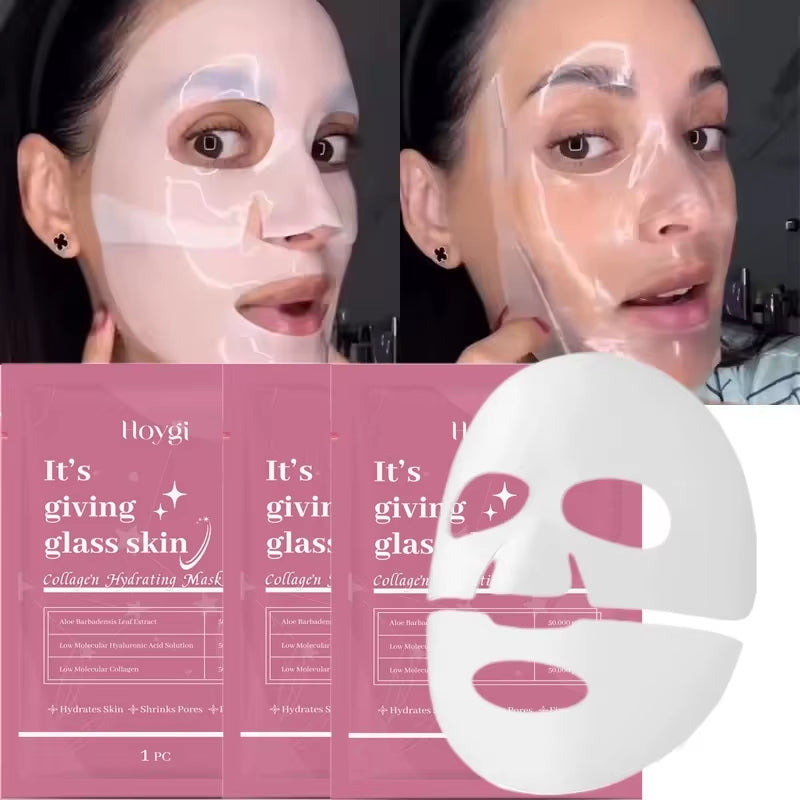 Bio-Collagen Face Mask Collagen Protein Hydrogel Soft Gel Mask Deep Moisturizing for Women Skin Care Products 1/3/5/10Pcs