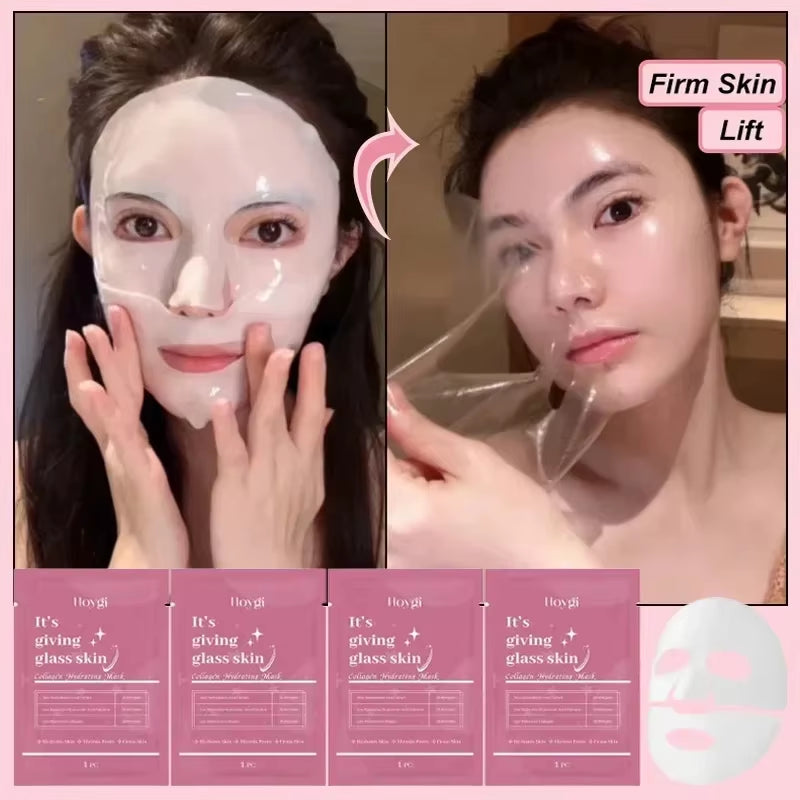 Bio-Collagen Face Mask Collagen Protein Hydrogel Soft Gel Mask Deep Moisturizing for Women Skin Care Products 1/3/5/10Pcs