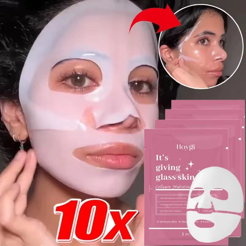 Bio-Collagen Face Mask Collagen Protein Hydrogel Soft Gel Mask Deep Moisturizing for Women Skin Care Products 1/3/5/10Pcs